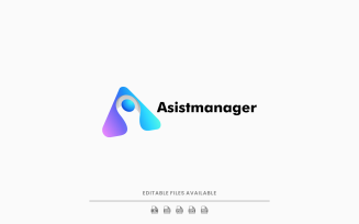 Letter A - Assist Manager Gradient Logo
