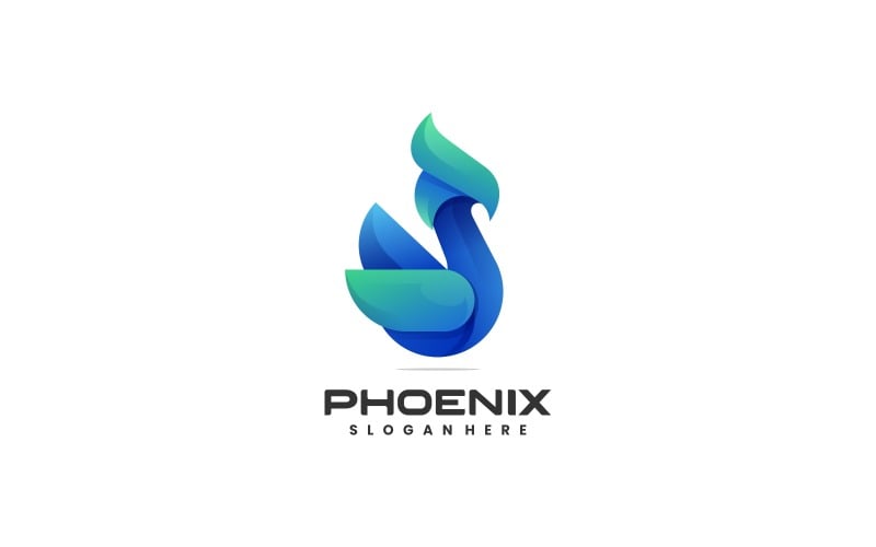 Phoenix Color Gradient Logo Design Logo Template