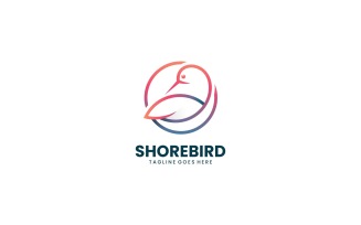 Shore Bird Line Art Logo Style