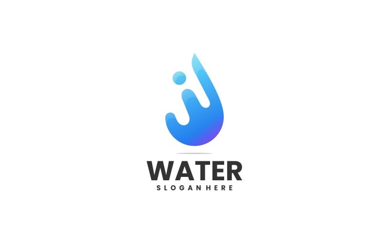 Vector Water Gradient Logo Logo Template