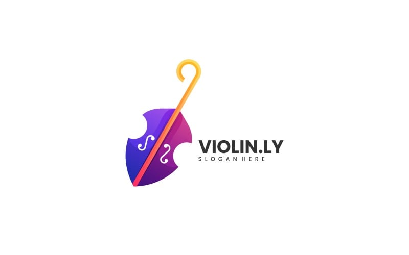 Violin Gradient Logo Style Logo Template