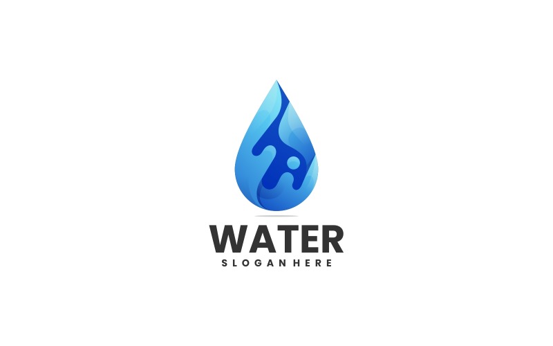 Water Gradient Color Logo Logo Template