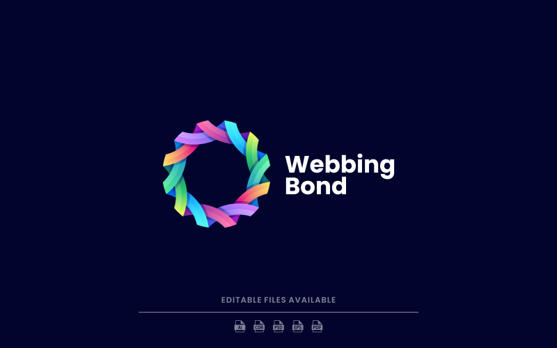Webbing Bond Gradient Colorful Logo Logo Template