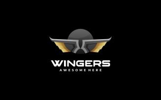 Wings Gradient Logo Design
