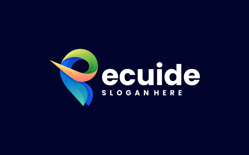 Letter E Colorful Logo Style Logo Template