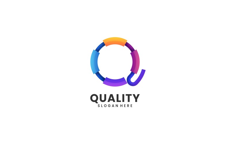 Letter Q Line Colorful Logo Logo Template