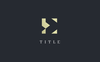 Luxury Angular E Minimal Edgy Golden Logo