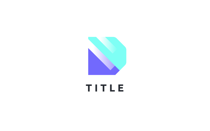 Minimal Angular D Shade Data Fintech Tech Monogram Logo Logo Template