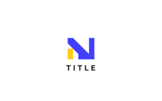 Minimal Angular N Blue Tech Letter Logo