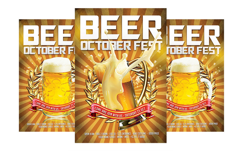 October Fest Flyer Template Corporate Identity