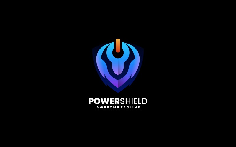 Power Shield Gradient Logo Logo Template