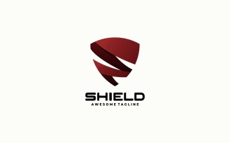 Shield Gradient Color Logo Design