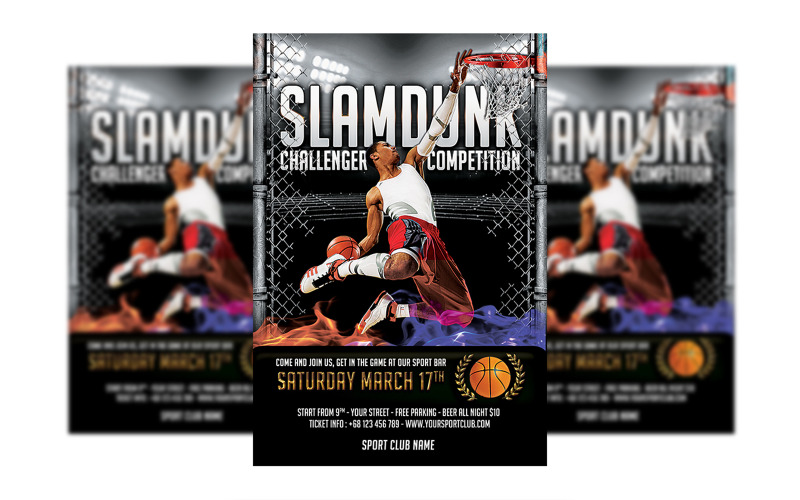 Slamdunk / BasketBall #2 Flyer Template Corporate Identity