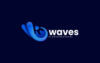 Wave Color Gradient Logo Style