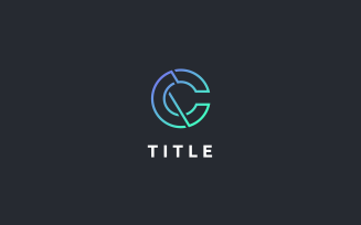 Minimal Angular C Line Tech App Monogram Logo
