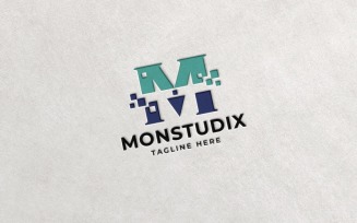 Professional Monstudix Letter M Logo