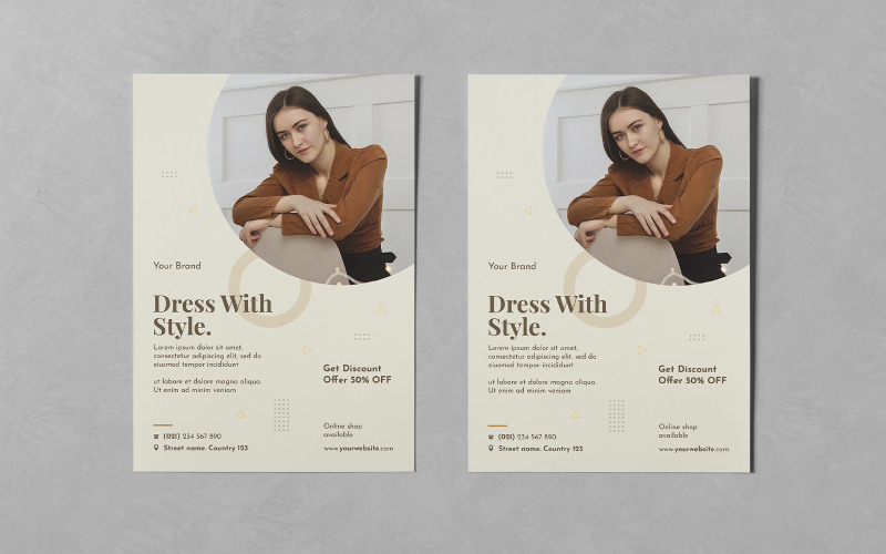 Clean Fashion Flyer PSD Templates Corporate Identity