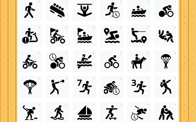 Sports avatars human figures icons Icon Set