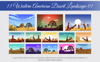 13 Western American Desert Landscape