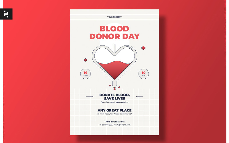 World Blood Donor Day Flyer Corporate Identity