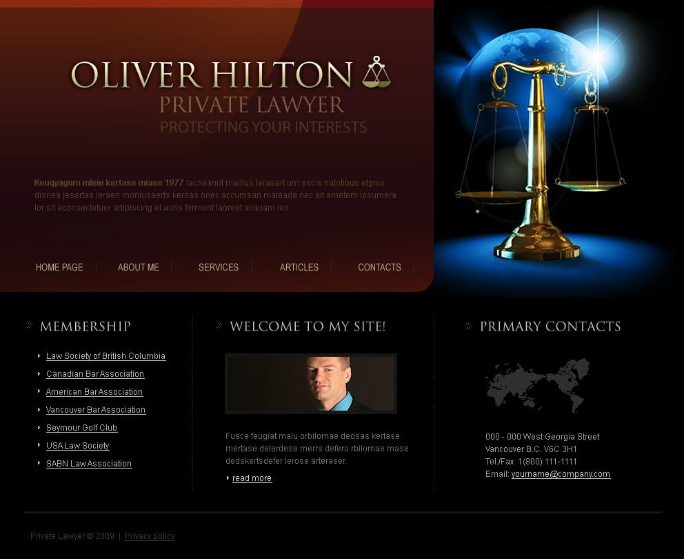 Lawyer Website Template 24360