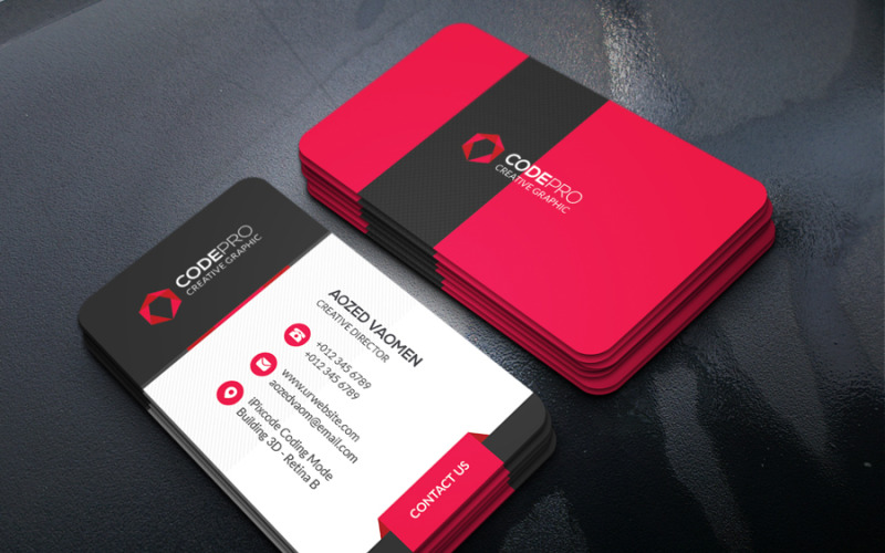 Clean Business Card Template - 05 Corporate Identity