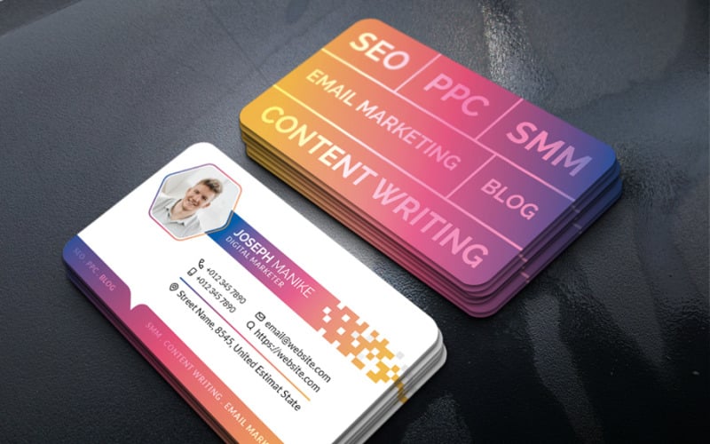 Digital Marketing Business Card Template - 04 Corporate Identity