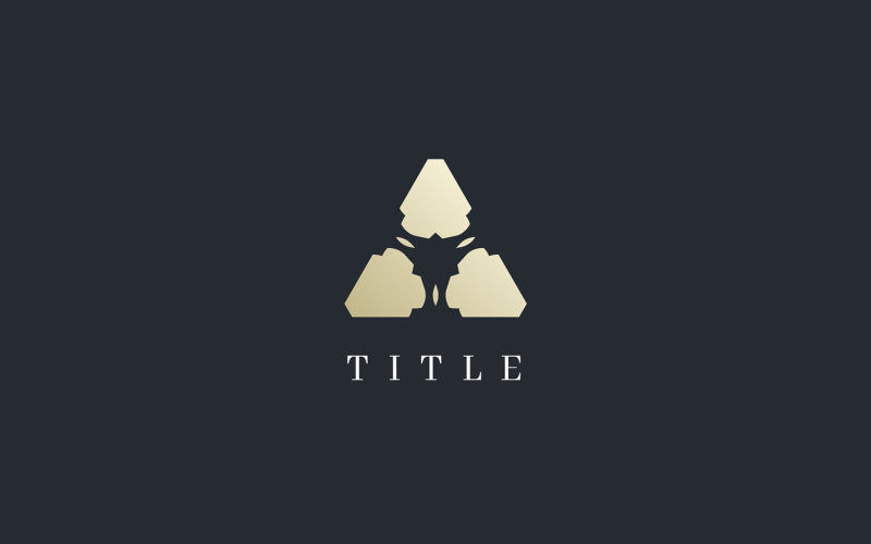 Luxury Angular Abstract Three 3 Triple Gather Joint Logo Logo Template
