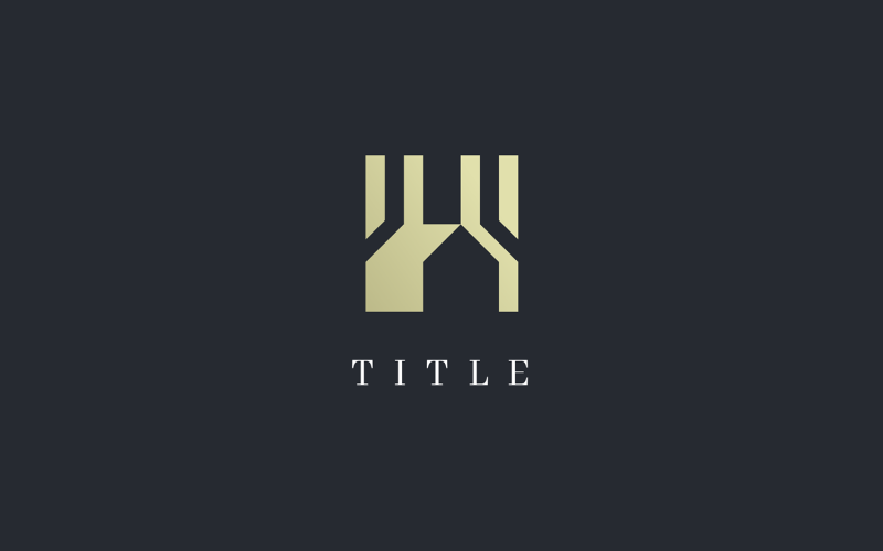 Luxury Angular H Cottage House Home Decor Logo Logo Template