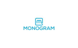Monogram M letter logo design template