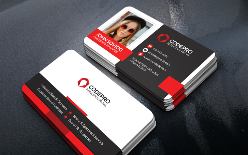 Real Estate Business Card Template - 03 Corporate Identity