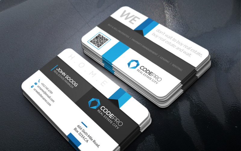 Real Estate Business Card Template Corporate Identity
