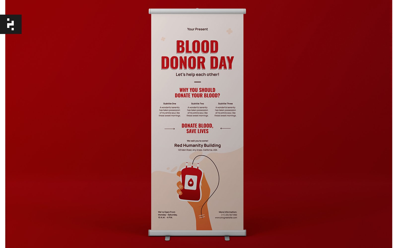 Template #243171 Blood Donor Webdesign Template - Logo template Preview