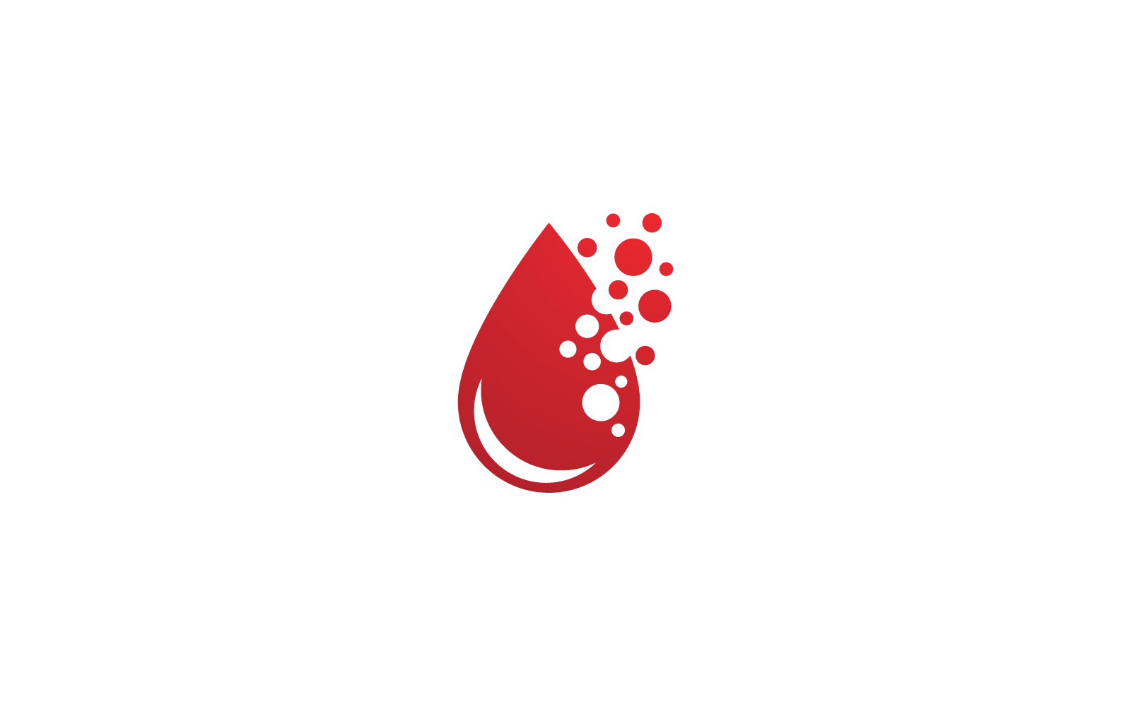 Modelo de vetor de ilustração de logotipo de sangue vermelho