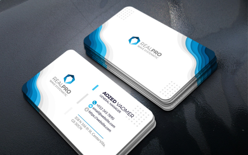 Wave Business Card Template - 02 Corporate Identity