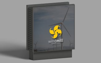 Wind Eco Energy Logo Template