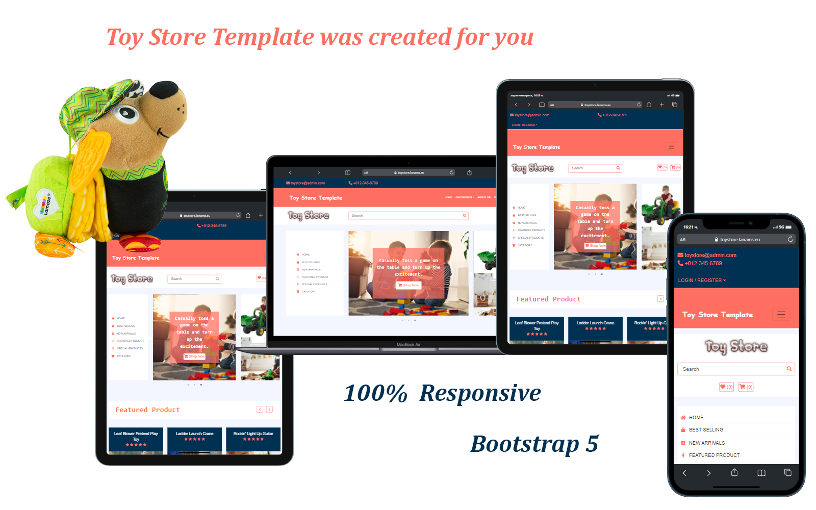 Toy Store - Bootstrap Website