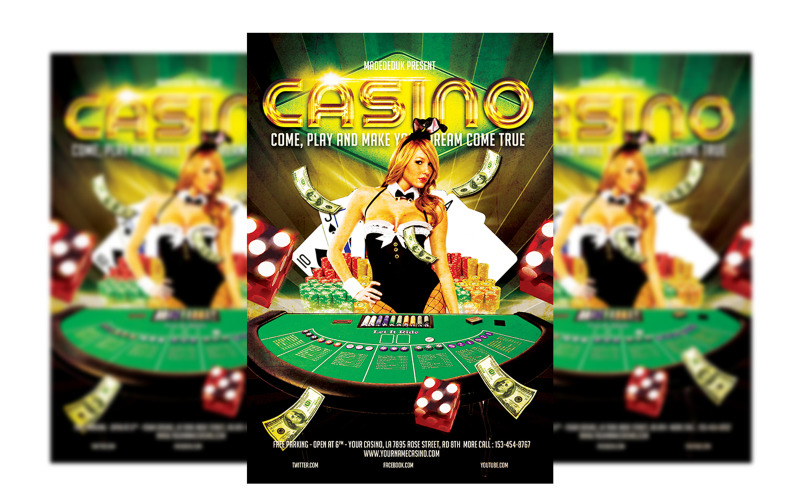 Casino Flyer Template Design #3 Corporate Identity