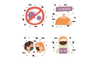 Coronavirus Labels Illustration