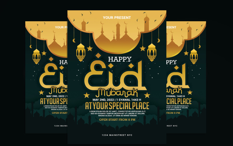 Eid Mubarak Event Flyer Template Corporate Identity