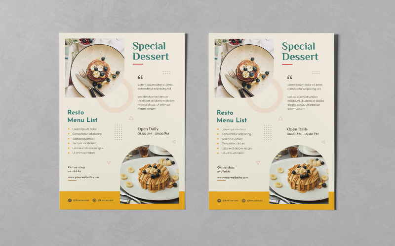 Food Flyer Design PSD Templates Corporate Identity