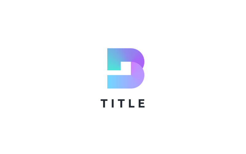 Geometrical Diverse B Playful Tech Shade Logo Logo Template