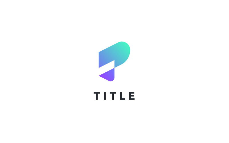 Geometrical Diverse P Tech App Fun Shade Logo Logo Template