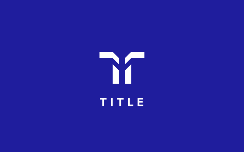 Geometrical Diverse T Monogram Blue Business Logo Logo Template