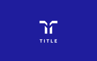 Geometrical Diverse T Monogram Blue Business Logo