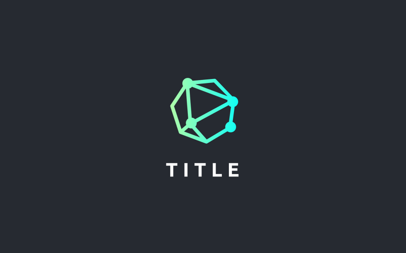 Geometrical Diverse Tech Network Blockchain Web 3.0 Shade Logo Logo Template