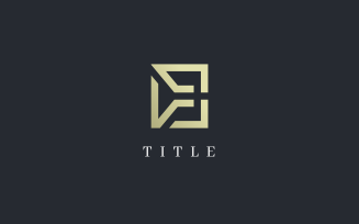 Luxury Diverse E Golden Line Monogram Logo