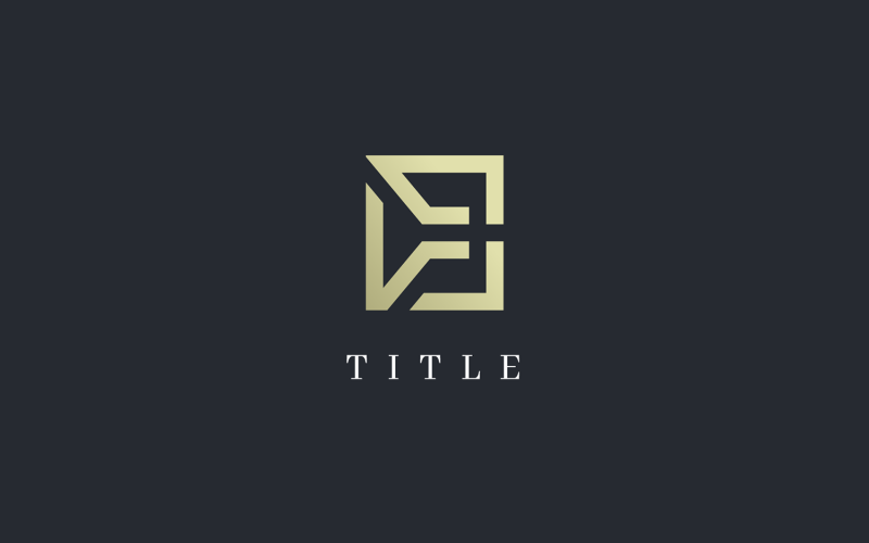 Luxury Diverse E Golden Line Monogram Logo Logo Template