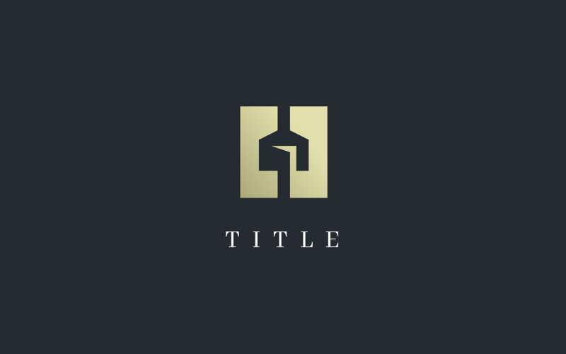 Luxury Diverse H House Home Golden Property Construction Realty Logo Logo Template