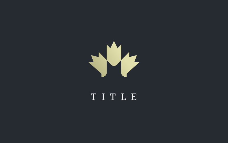 Luxury Diverse Maple M Monogram Logo Logo Template